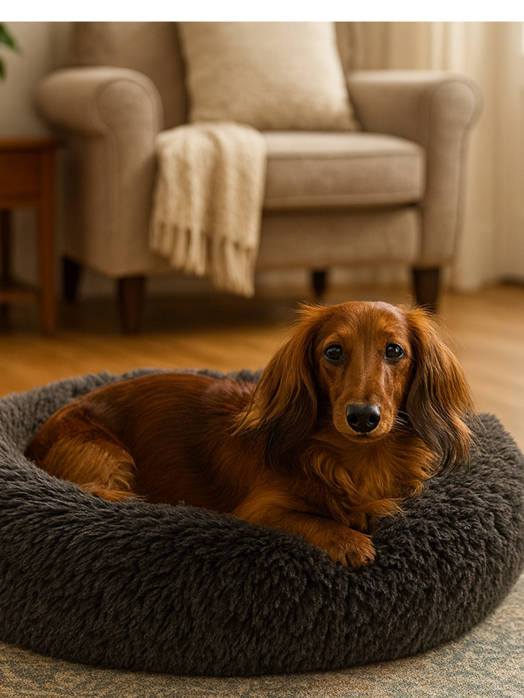 Cama Perro antiestres 60 cm de ancho ( FUNDA NO REMOVIBLE)