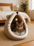 Cama iglú Osito Refugio tierno y acogedor para tu gato